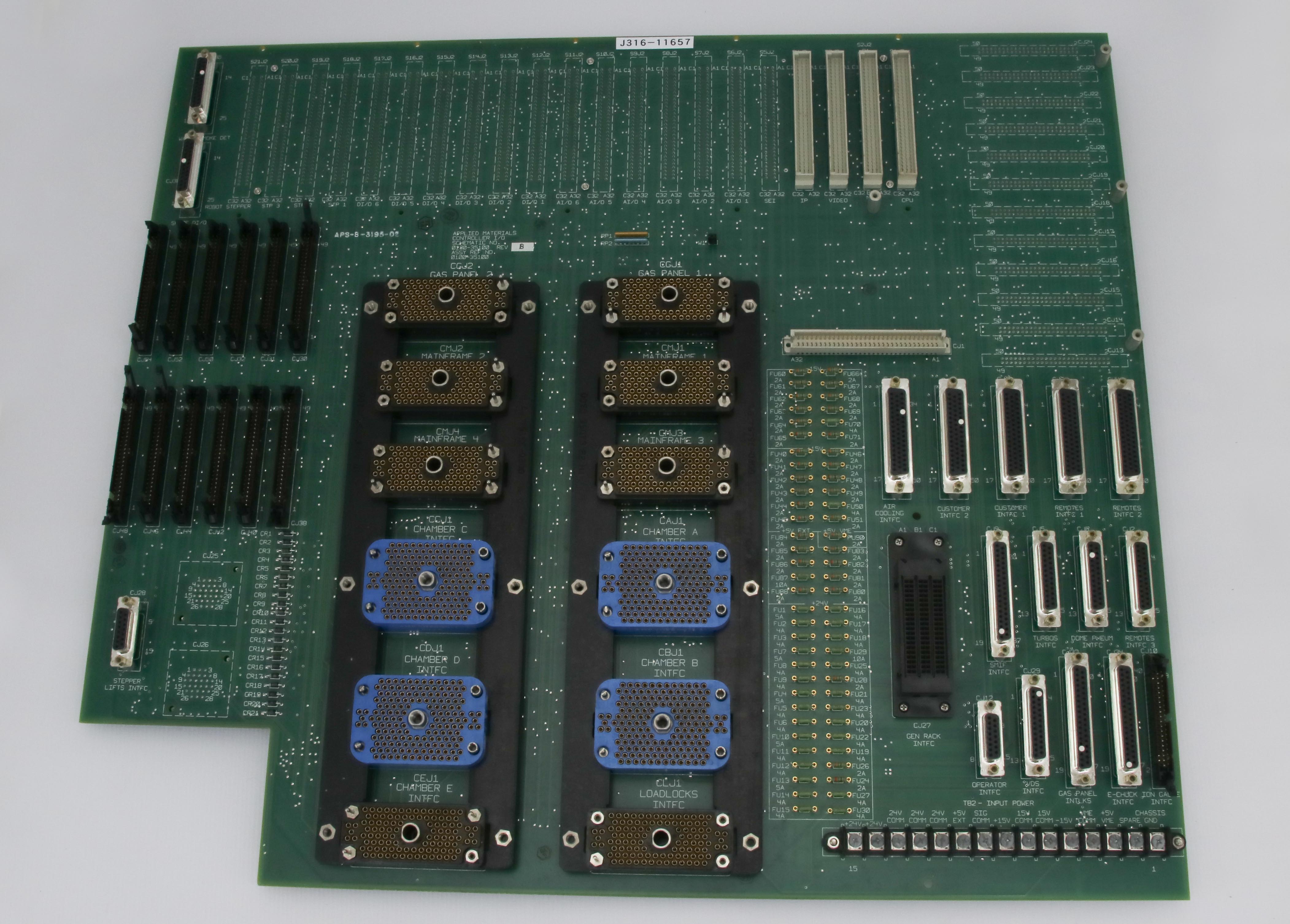 11657 APPLIED MATERIALS PCB ASSY, BACKPLANE CTLR I/O, 0130-35100